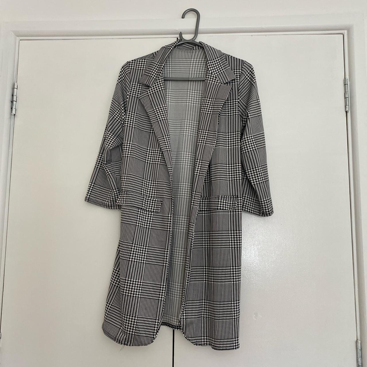 Womens Dogtooth scuba blazer/jacket Worn once Size... Depop