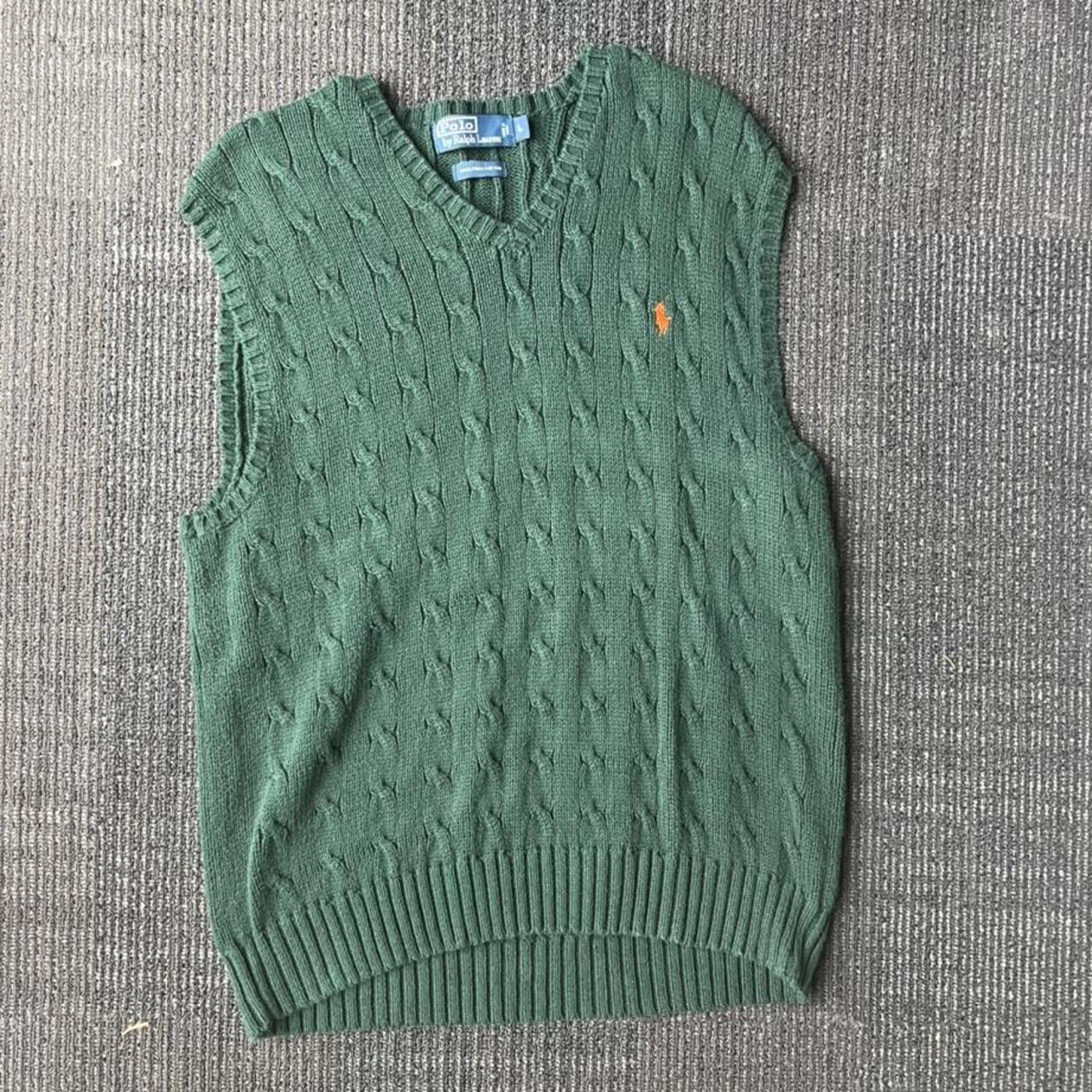 green polo sweater vest