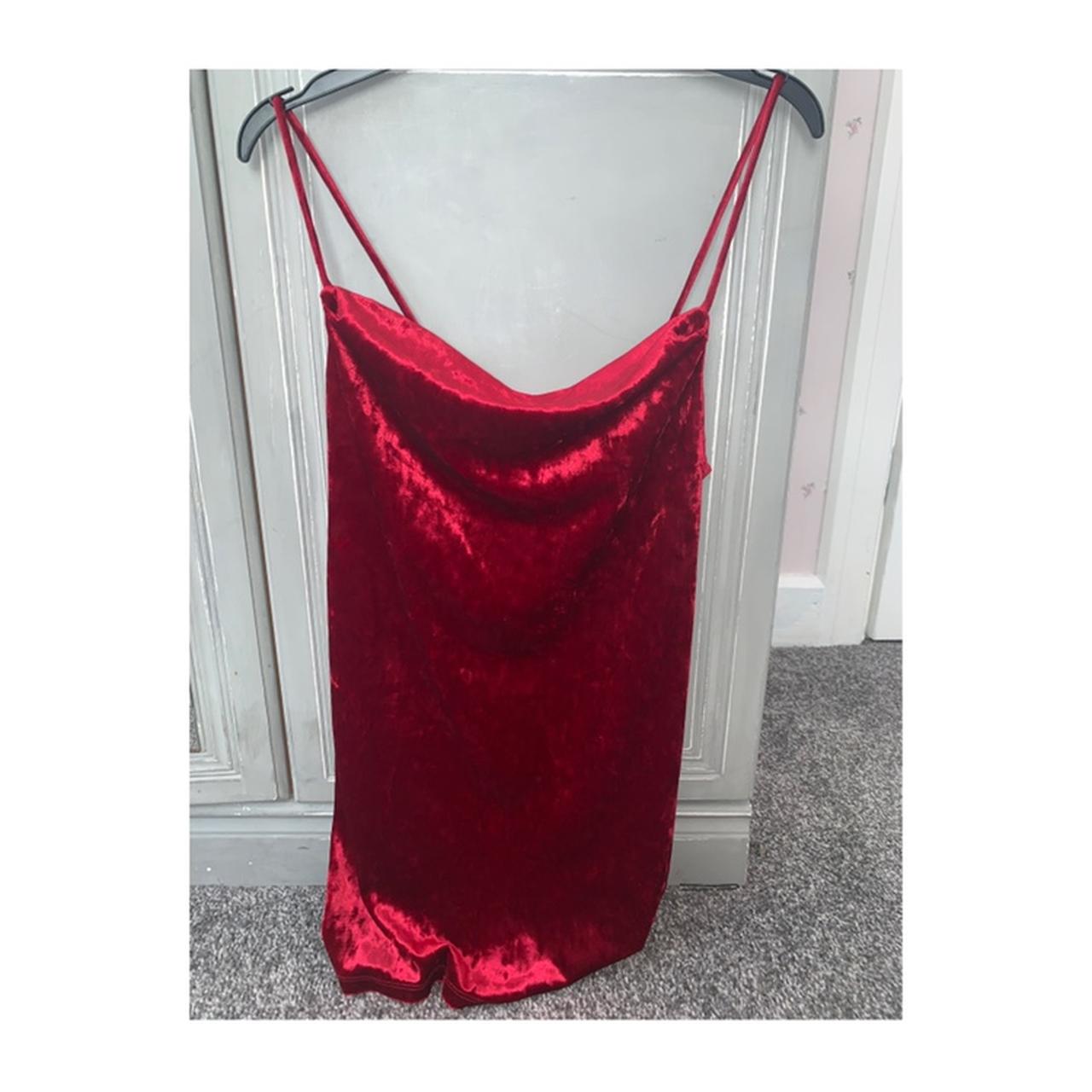 Topshop red clearance velvet dress