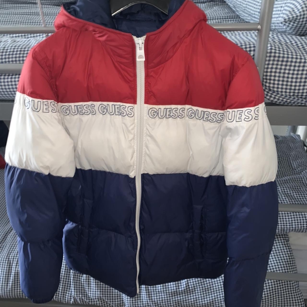 Blue guess sales bubble coat