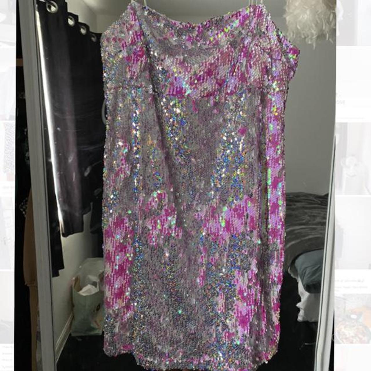 Topshop colour changing sequin dress. Depending on... - Depop