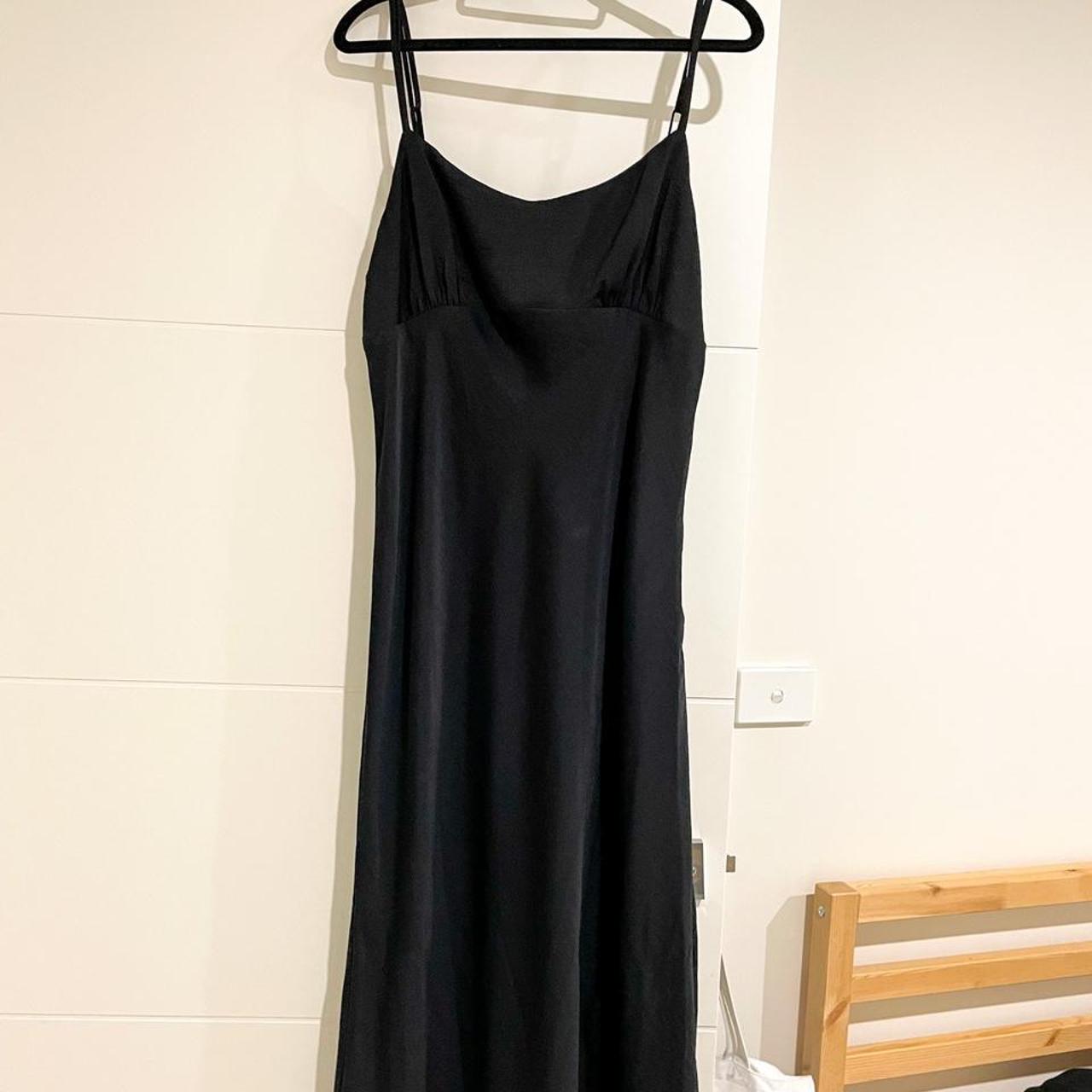 Glassons black slip dress Size 14 Brand new - Depop