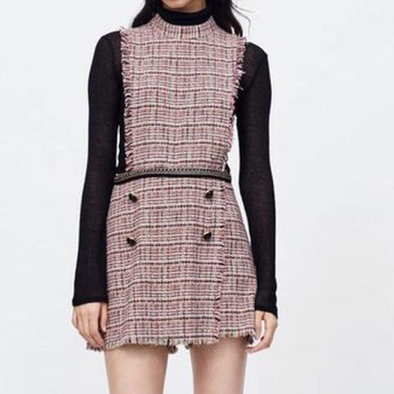 zara combined pinafore dress