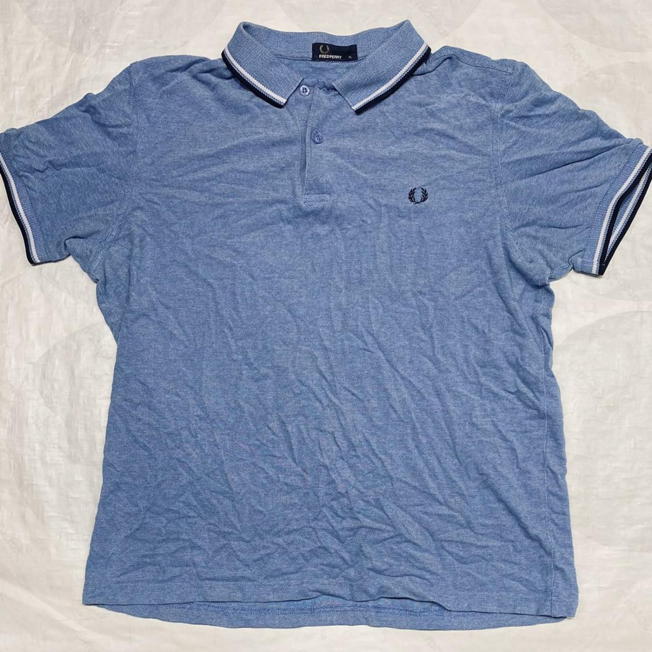 Fred Perry Men's Blue And Navy Polo-shirts | Depop