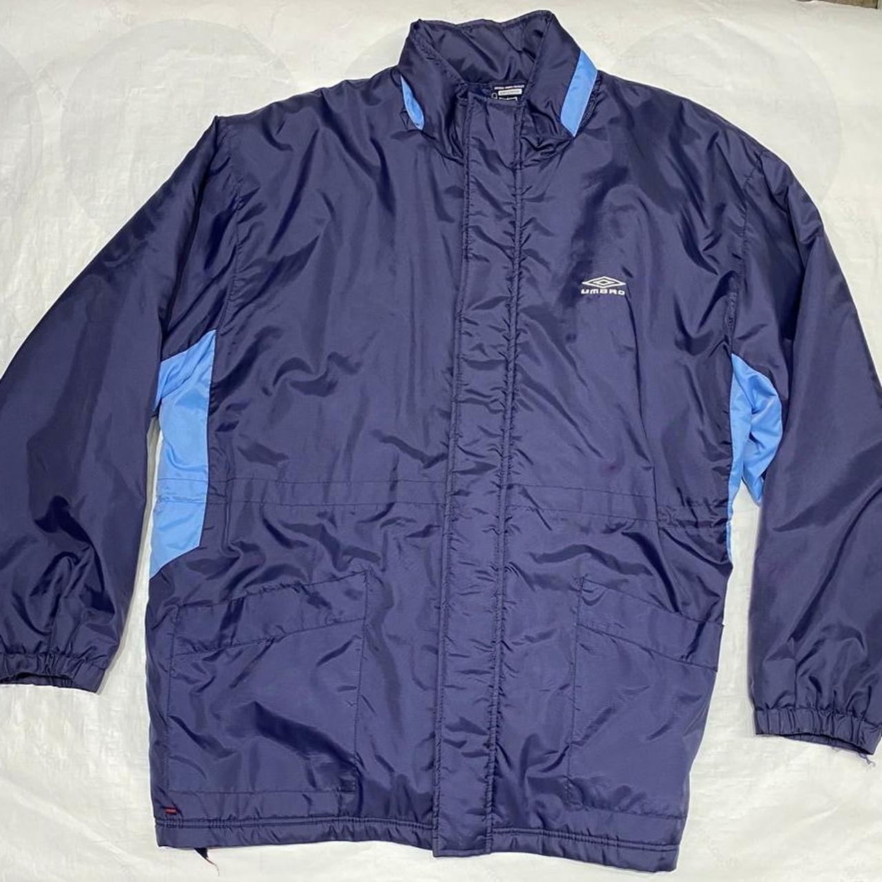 Umbro Men's Navy and Blue Jacket | Depop