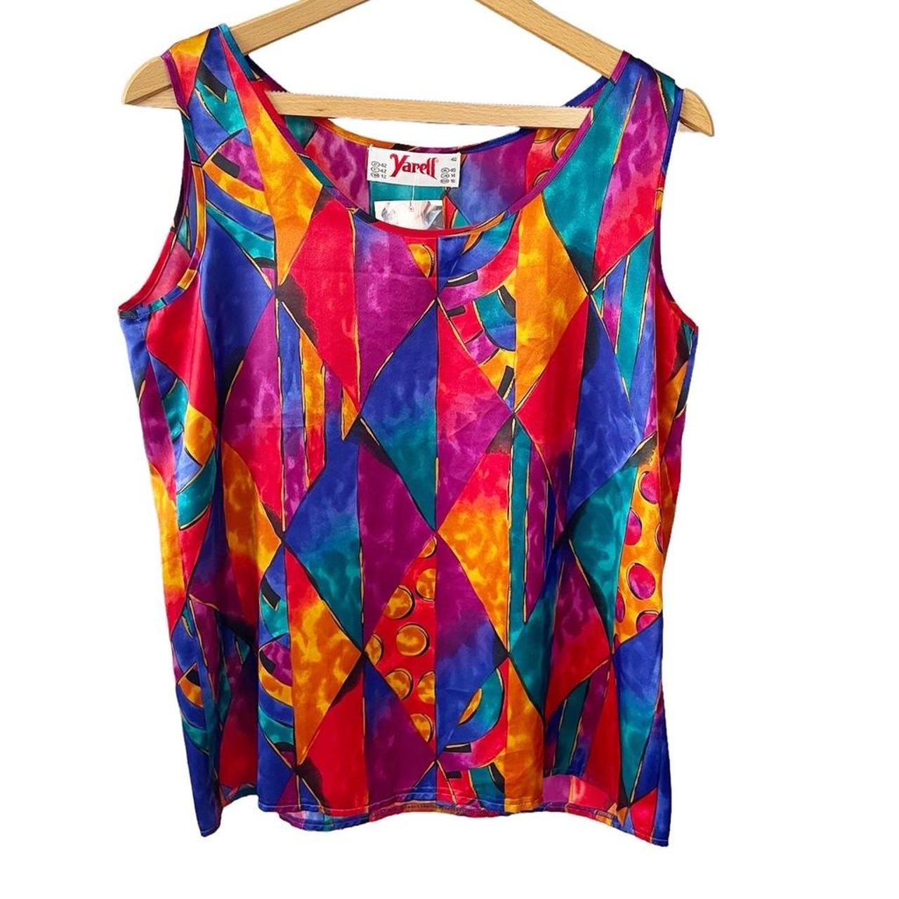 Vintage Yarell Vest Top (14) Stand Out Colours... - Depop