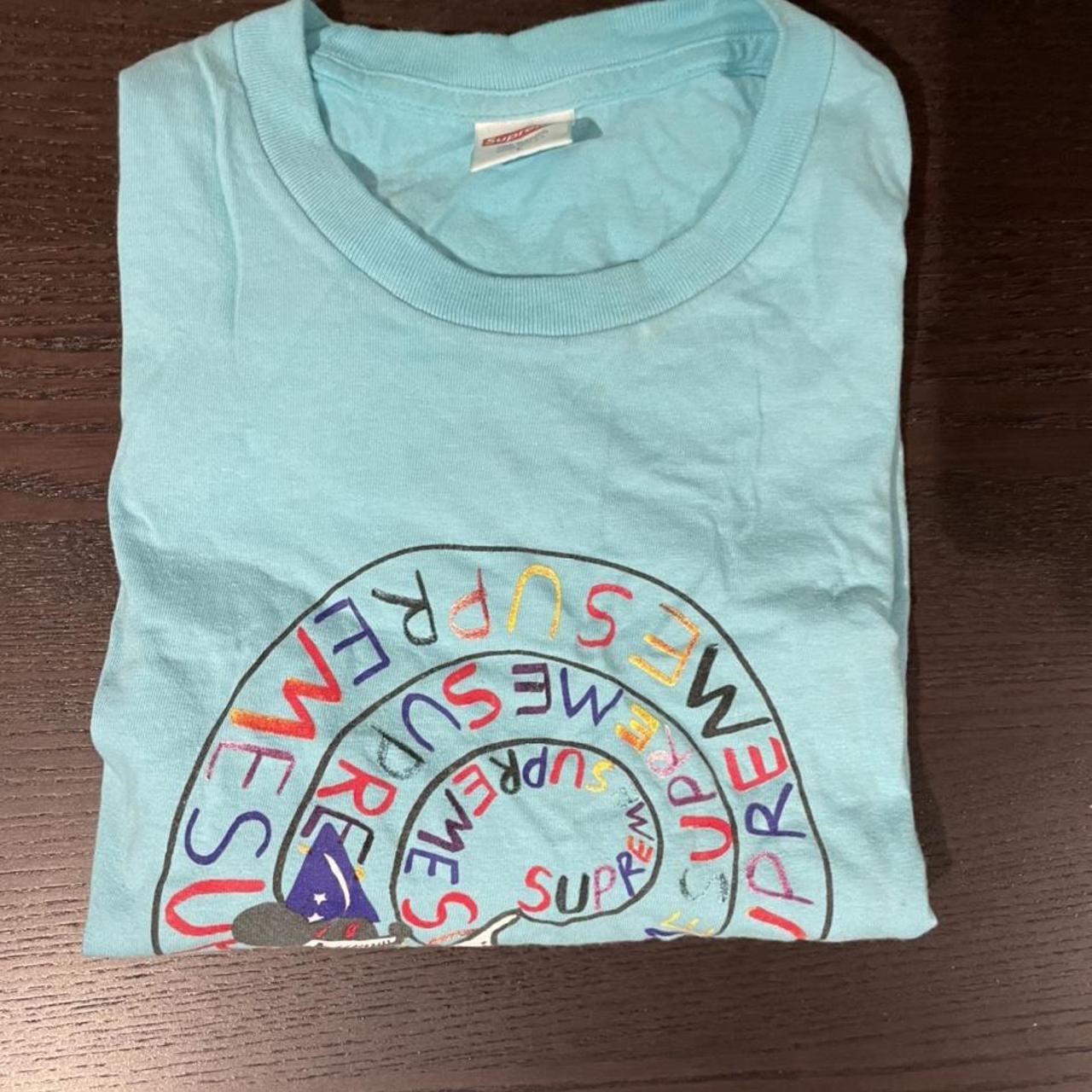 Supreme Joe Roberts Swirl Tee- Light blue size...