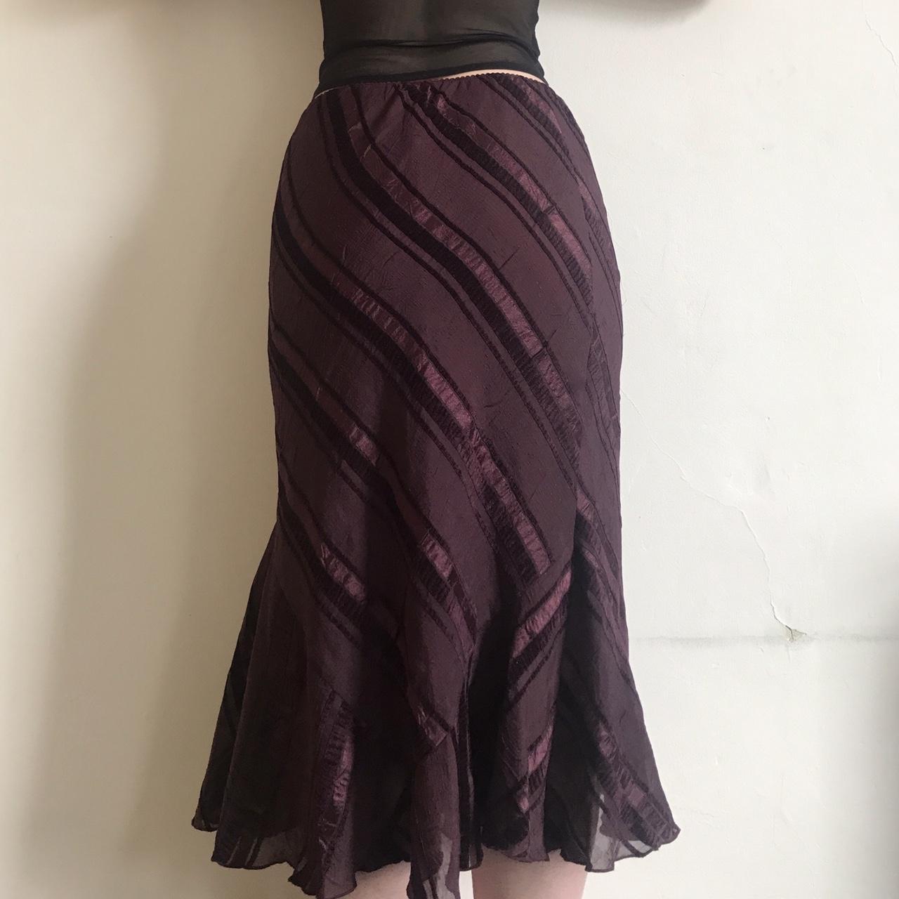 Women's Purple and Burgundy Skirt | Depop