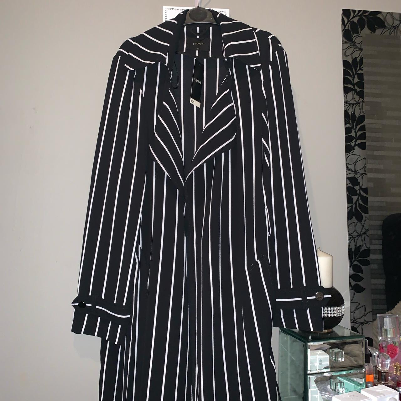 Matalan Women's Black and White Jacket Depop