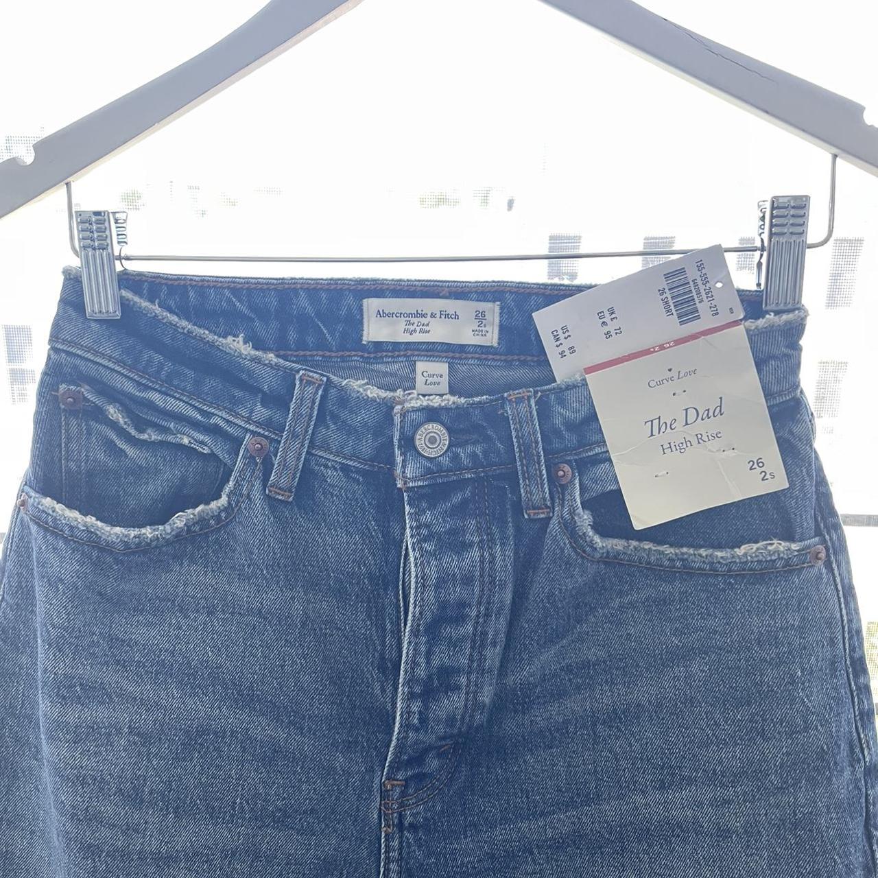 Abercrombie Curve Love The Dad high rise jeans... - Depop