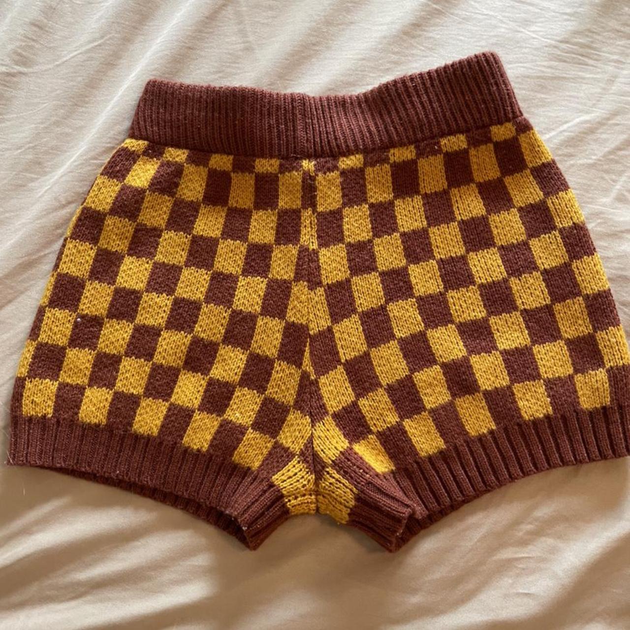 Tiger Mist Women's Brown and Yellow Shorts