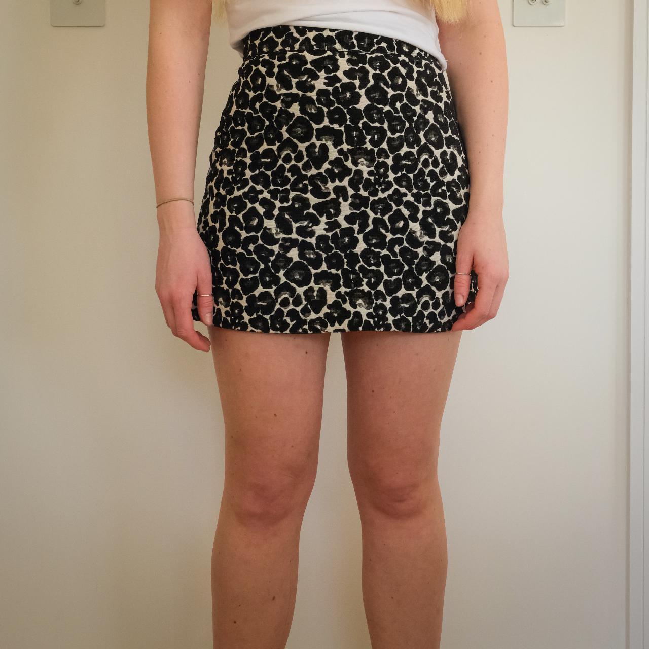 Leopard print mini outlet skirt 90s