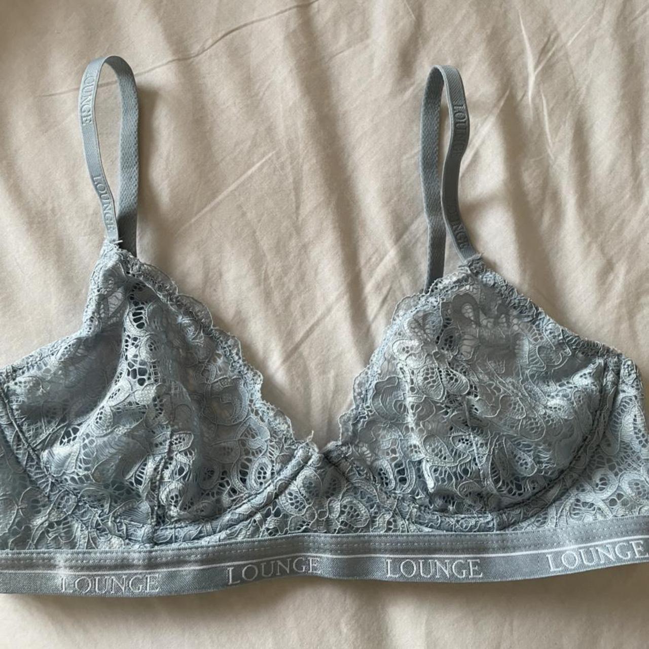 Lounge blue balcony bra Selling as it's too small - Depop