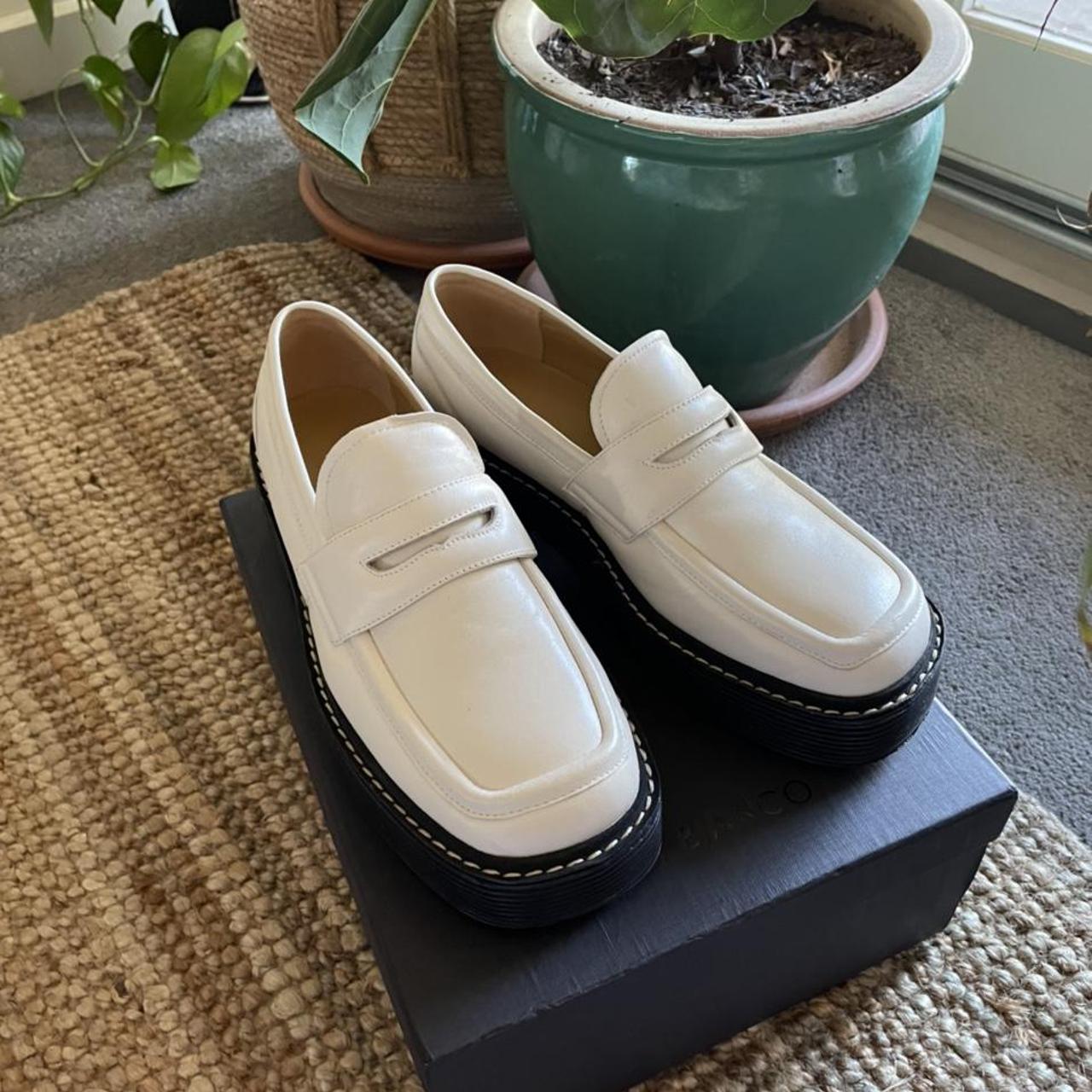 Tony Bianco Granite loafers in dove nappa.... - Depop