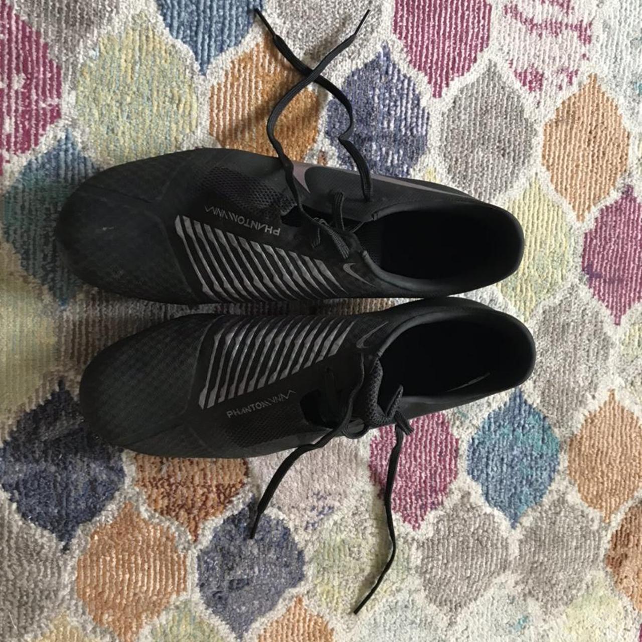 Nike football boots - phantoms size 8 - black - good... - Depop