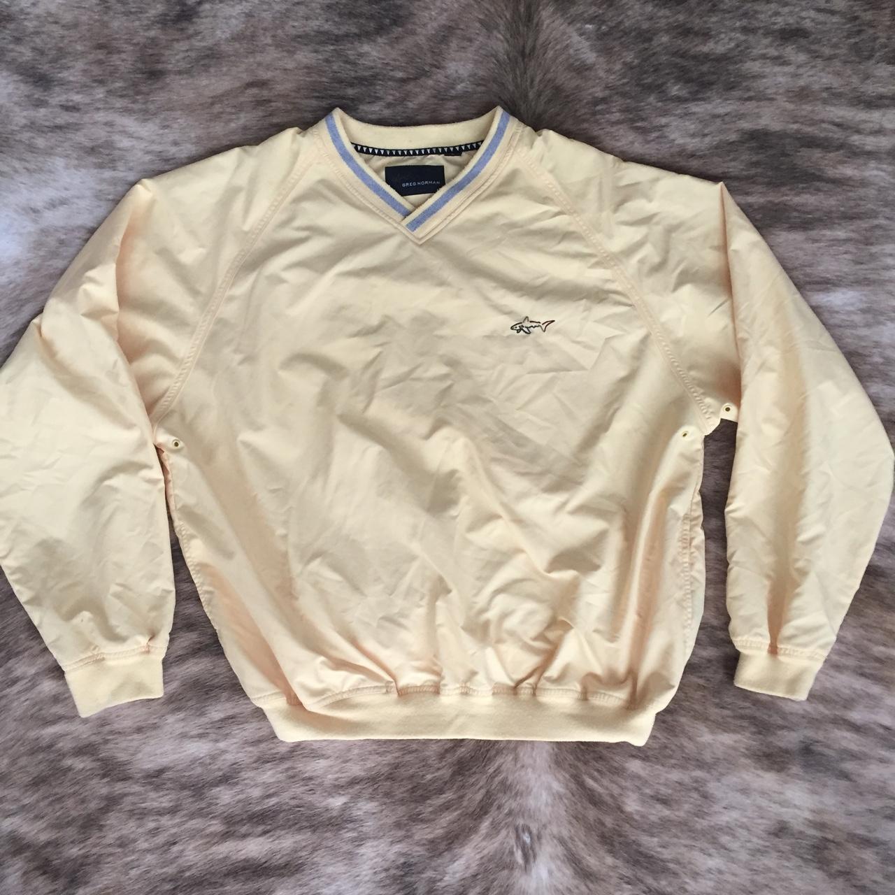 greg norman pale yellow windshirt Depop