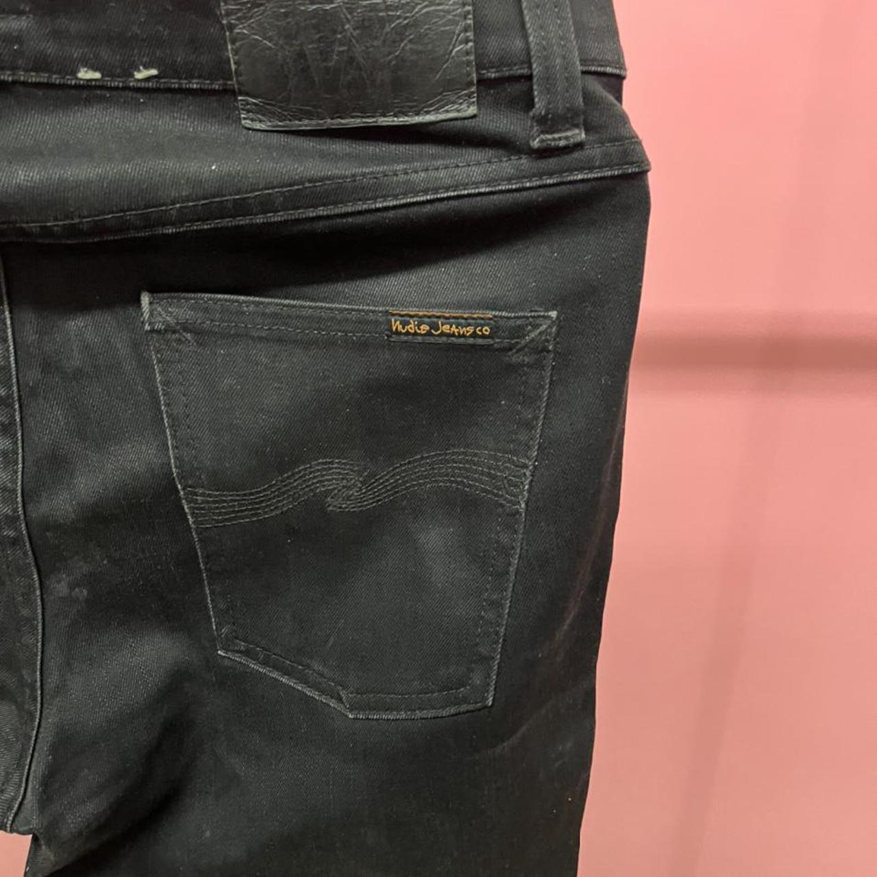 Nudie Jeans Men's Black Jeans Depop