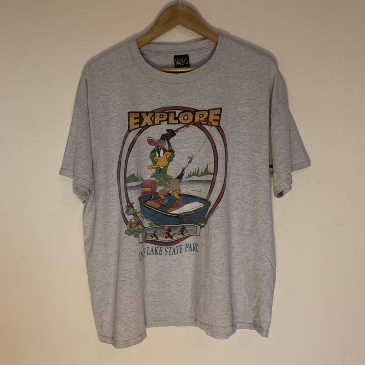 Vintage looney tunes exploring shirt Beautiful faded... - Depop