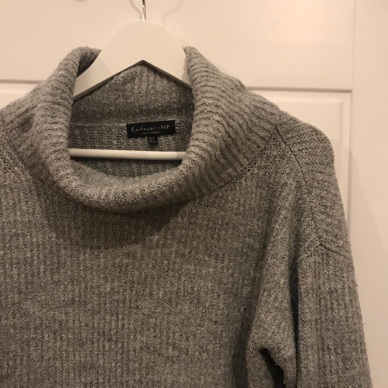 F F super thick cowl neck polo neck jumper knitwear. Depop