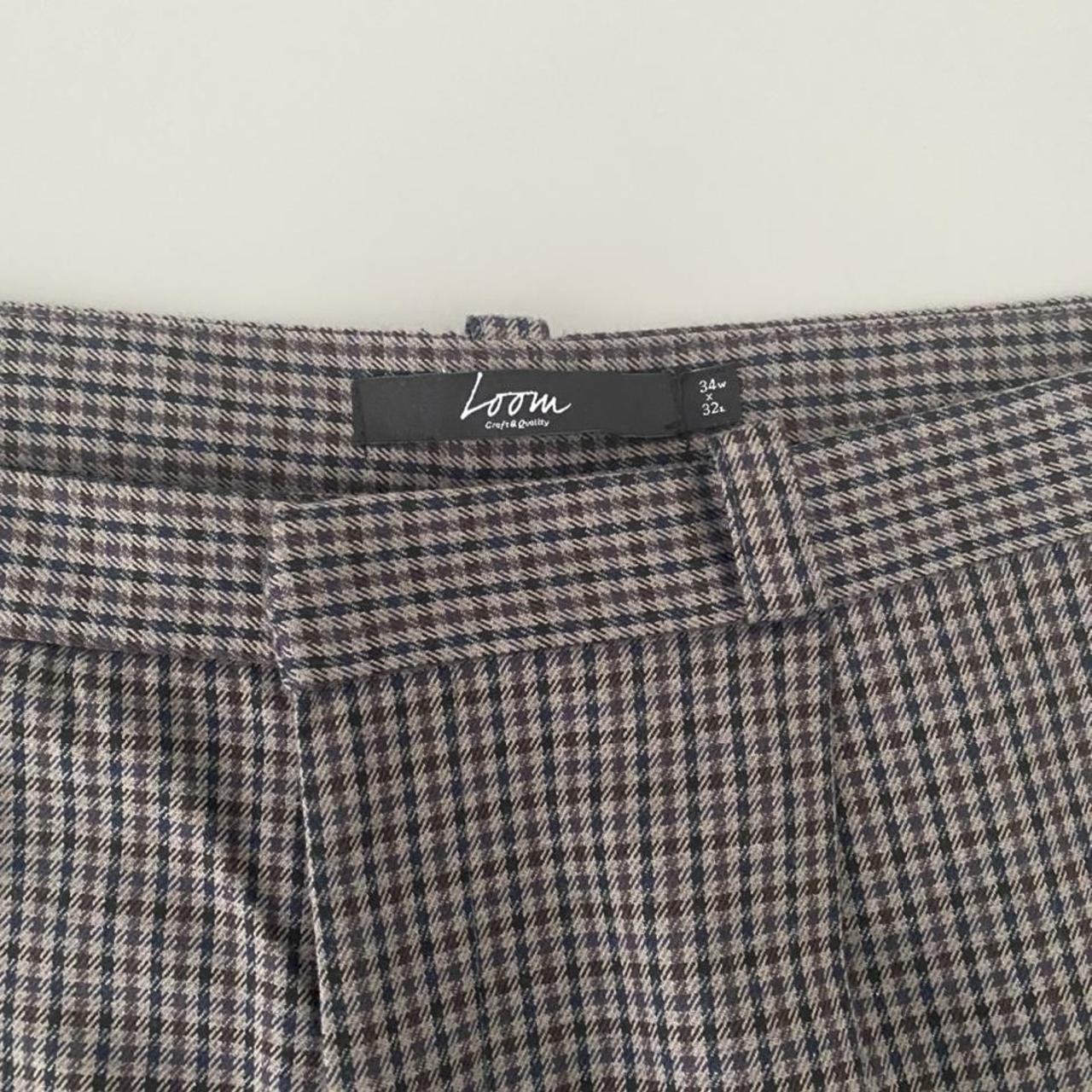 Loom by urban outfitters brown check trousers.... - Depop