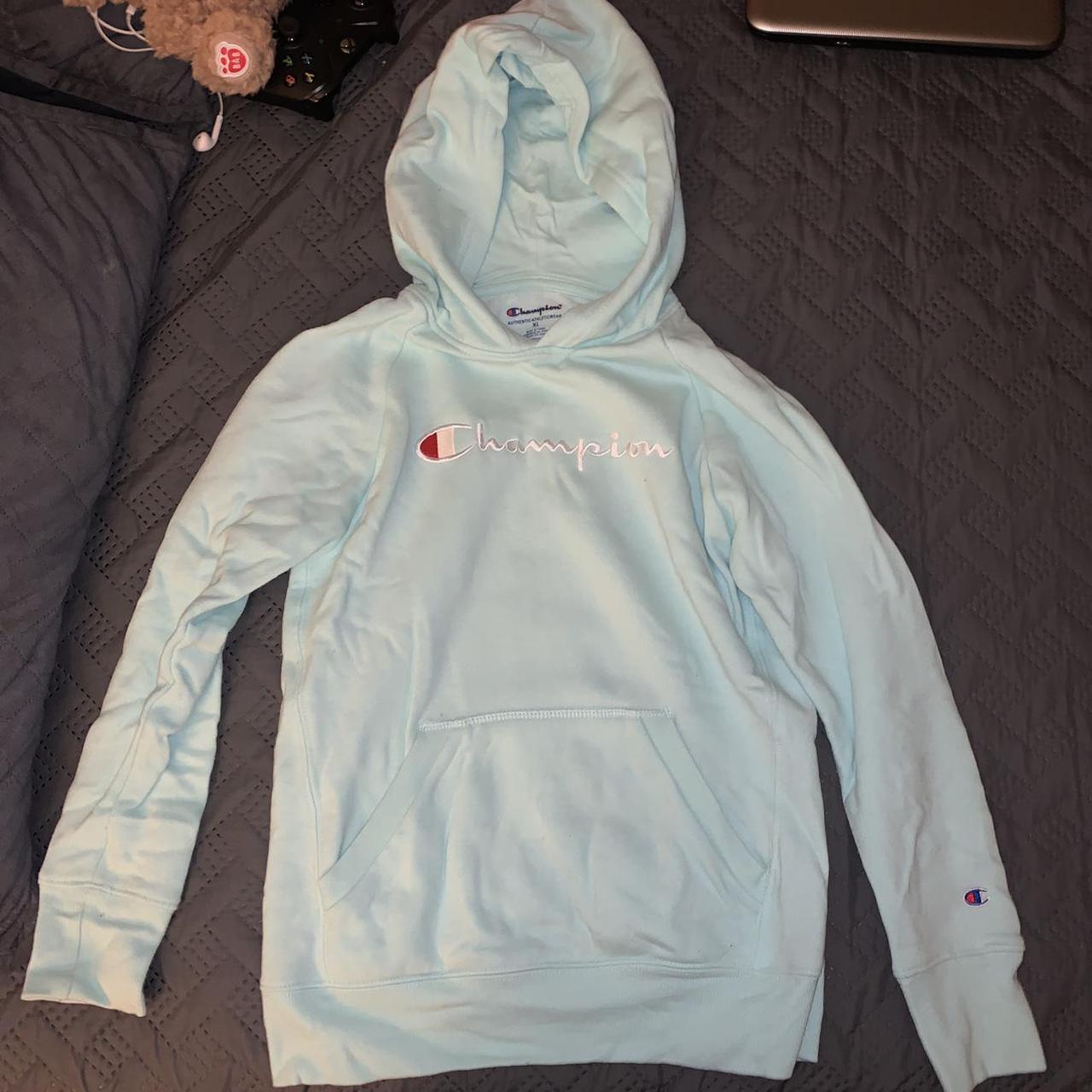 Champion Youth Mint Green Hoodie Youth XL Bought Depop