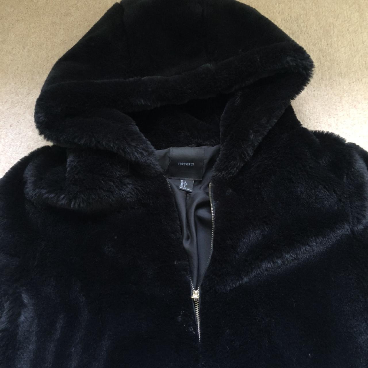 Forever 21 black fur jacket super soft No signs of