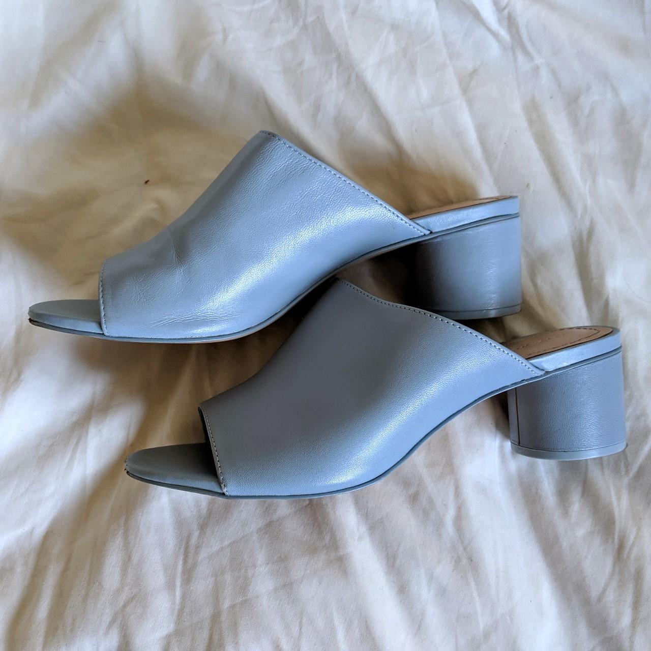 zara blue mules