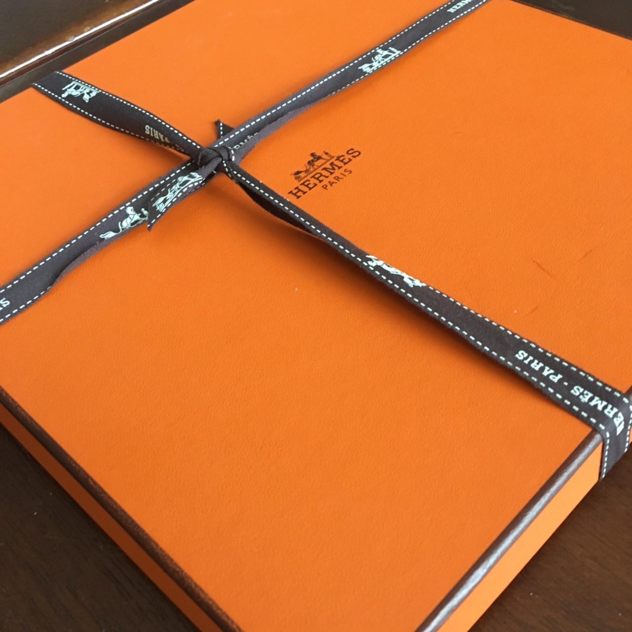 Authentic Hermes Square Orange Empty Box Came - Depop