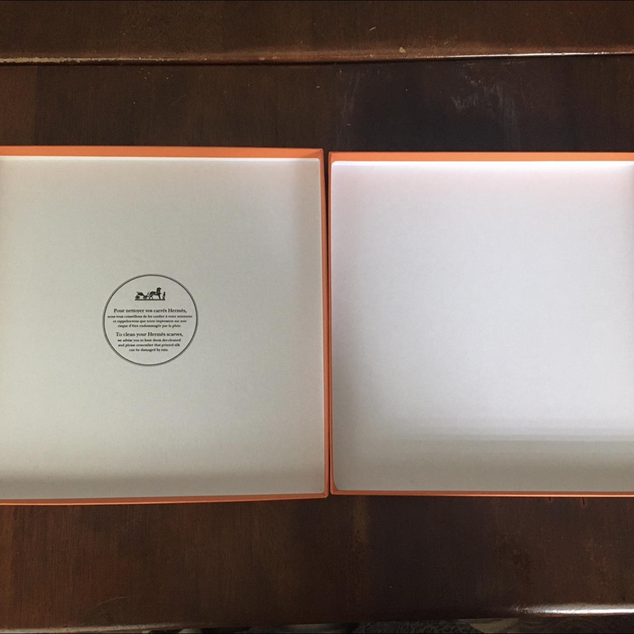 Authentic Hermes Square Orange Empty Box Came - Depop