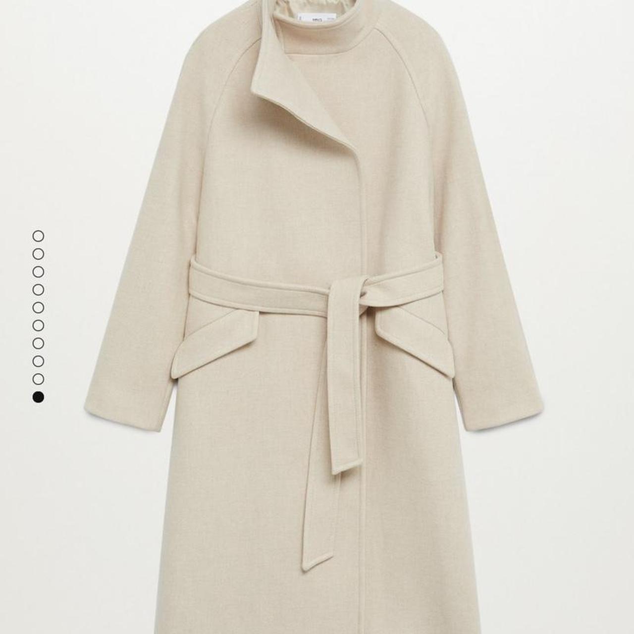 mango wool belted coat
