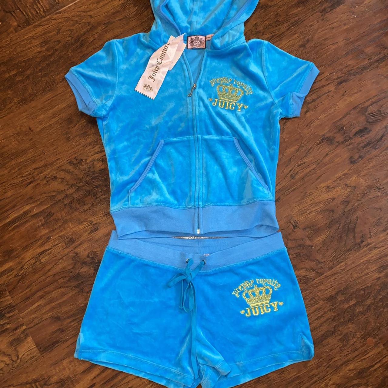 Y2k Juicy couture tracksuit 💙 Shorts and short... - Depop