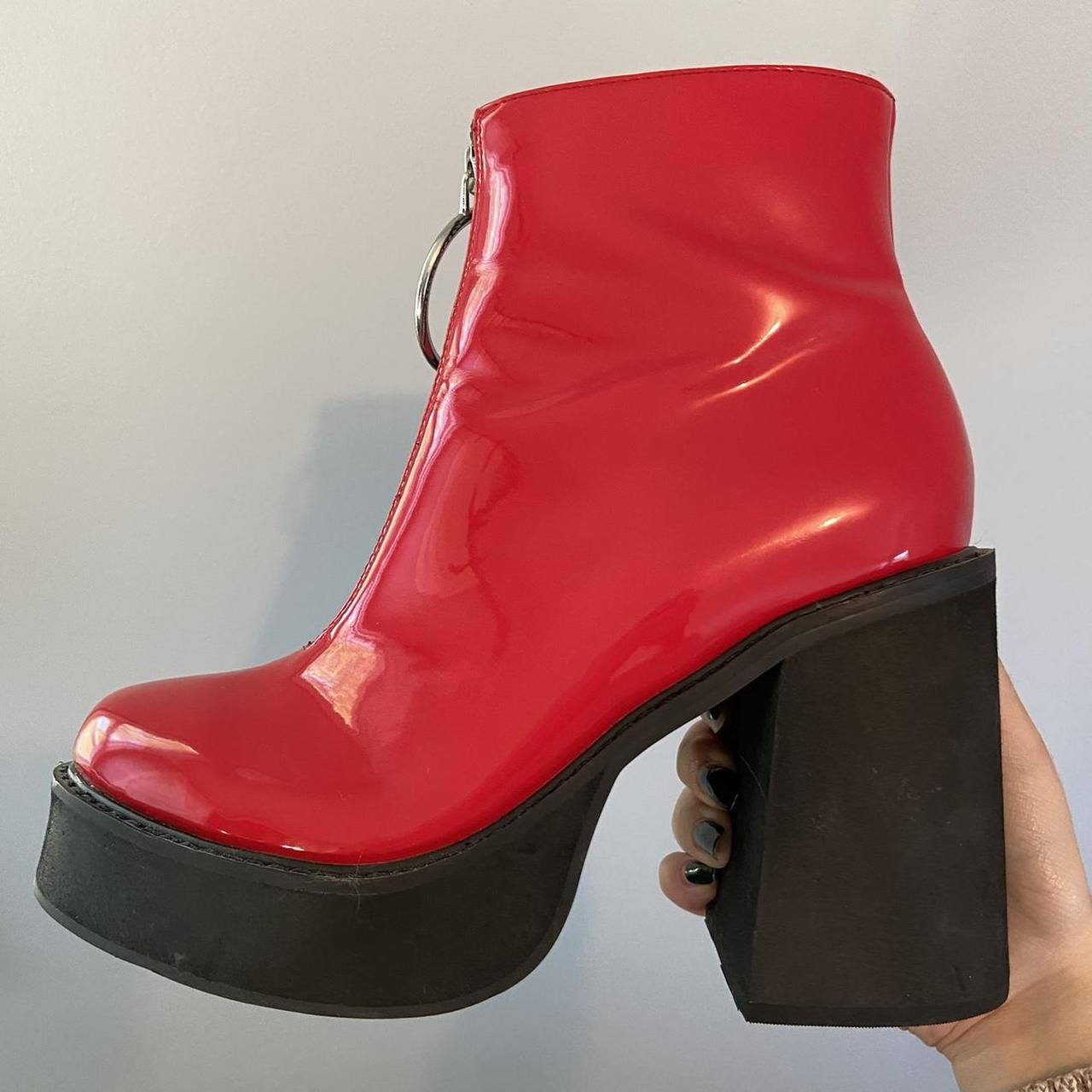 Current Mood Women's Red Boots | Depop