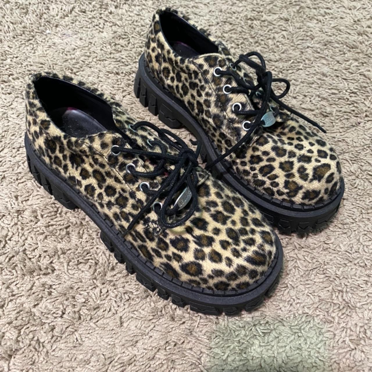 Delias Cheetah Oxford shoes size 10 worn once :)... - Depop