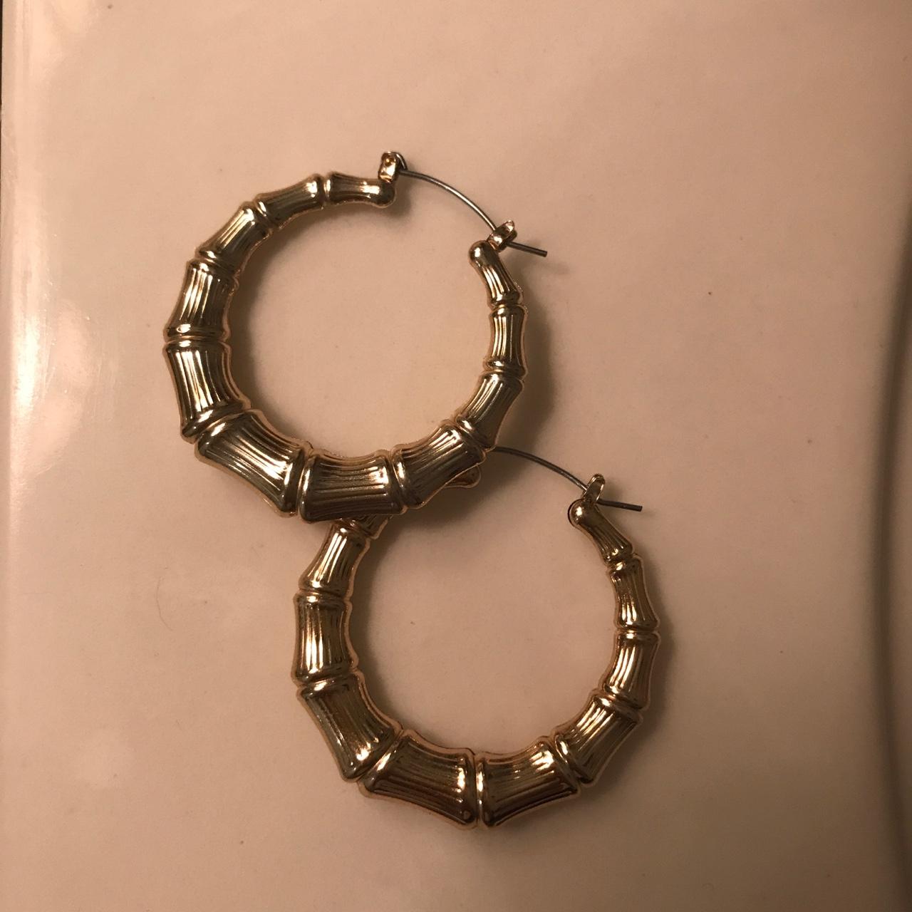 Bamboo on sale earrings 90s