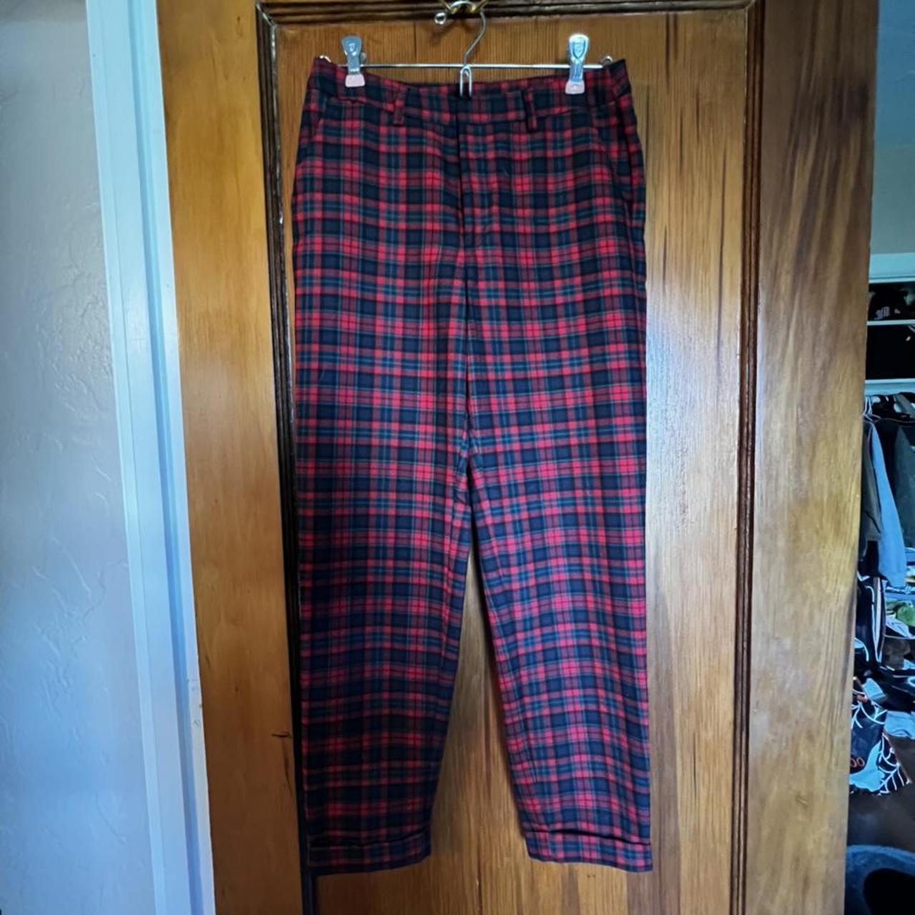 Label of Graded Goods L.O.G.G red and blue plaid... - Depop