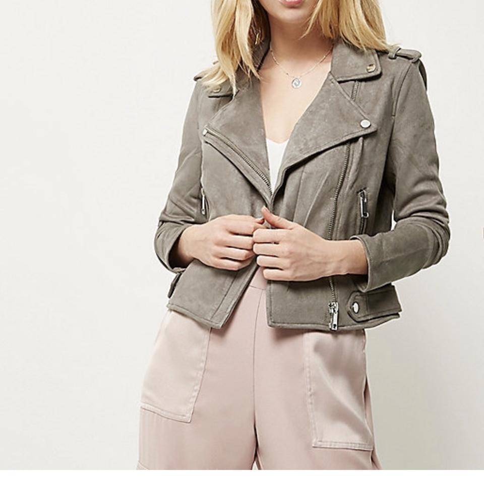 grey suede jacket river island