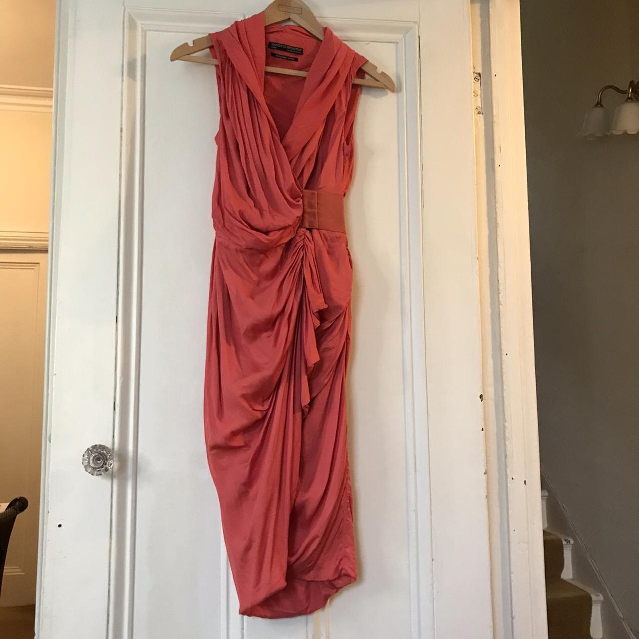 All Saints Cancity dress size 8 in Salmon Japanese