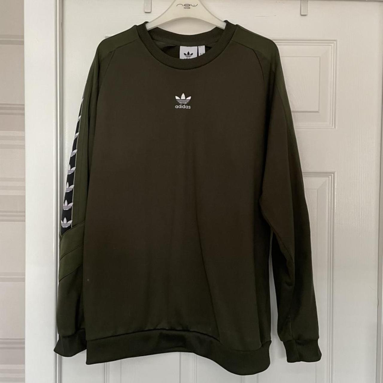 Adidas Originals Men's Khaki Sweatshirt | Depop