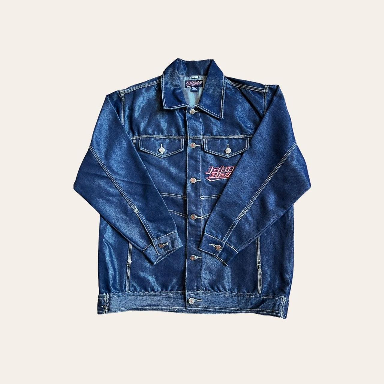 SICK Johnny Blaze jacket 🦋 Vintage dark blue denim... - Depop