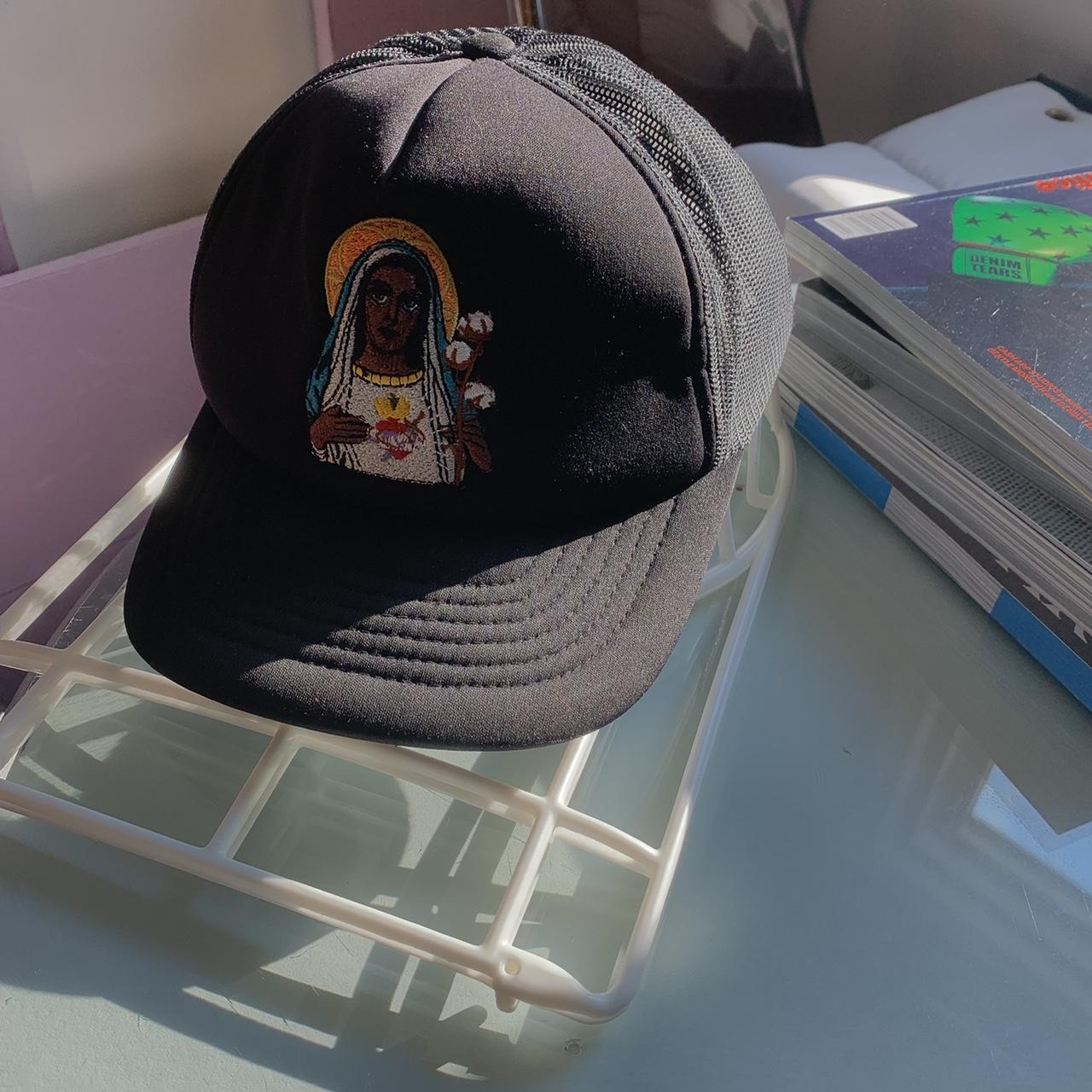 【Denim Tears】ブラックマドンナ Trucker Hat Denim Tears 'Black Madonna' Trucker Hat Quality | Depop