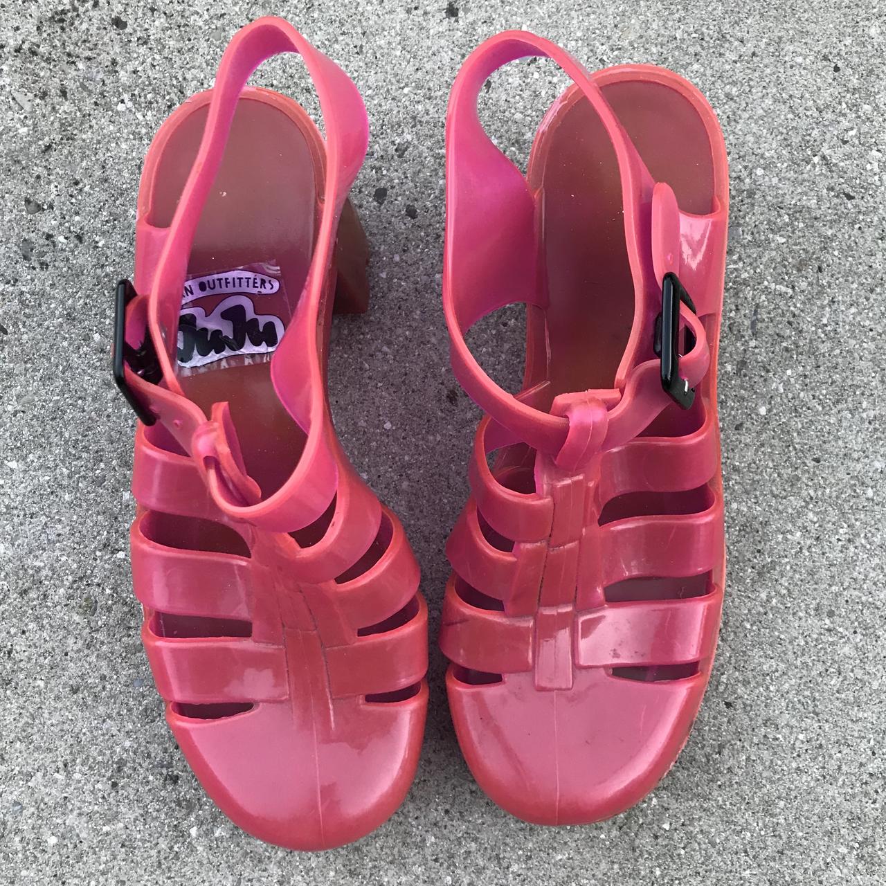 Juju Jelly Sandals Size 4 UV pink urbanoutfitters Depop