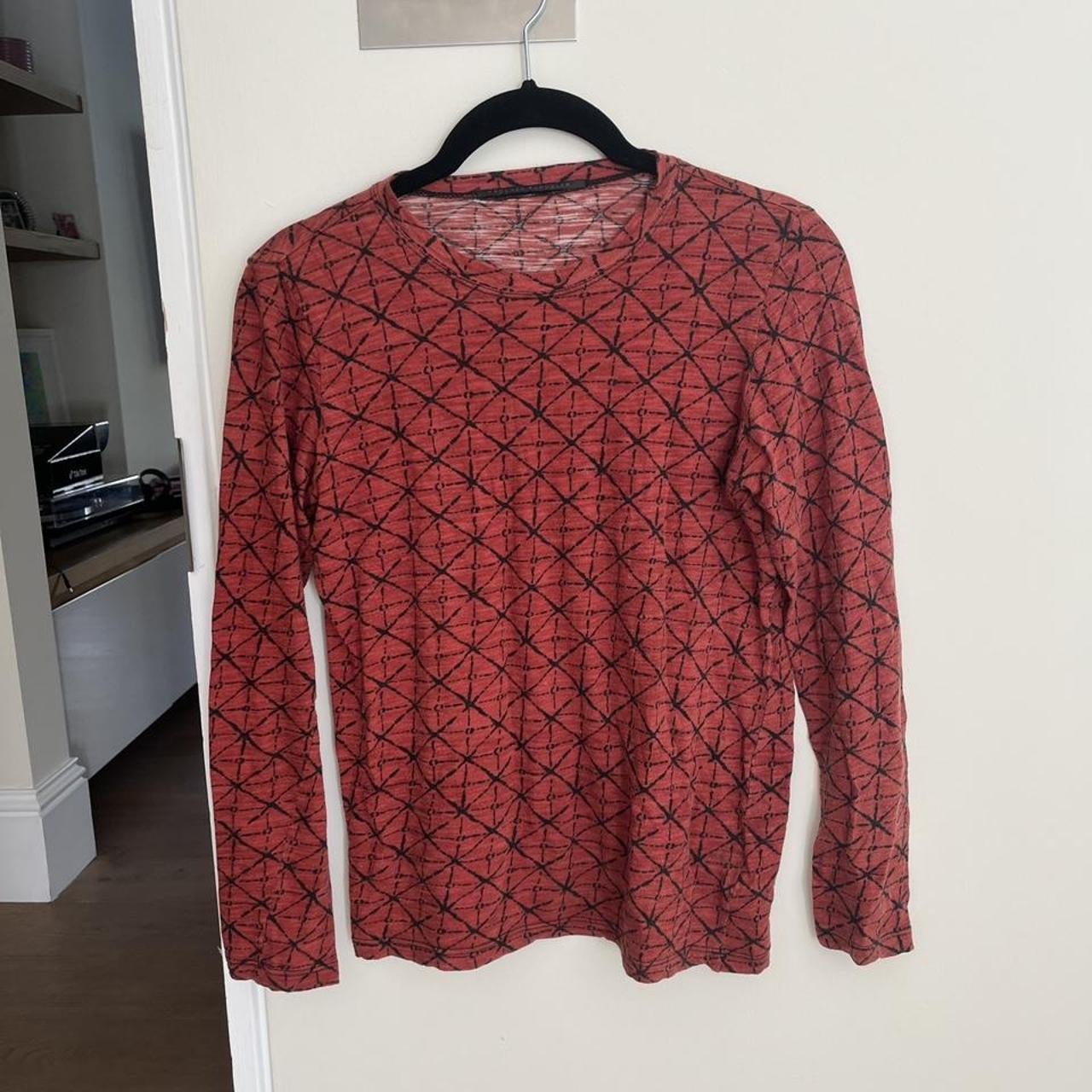 Proenza Schouler Red long sleeve cotton tshirt Size