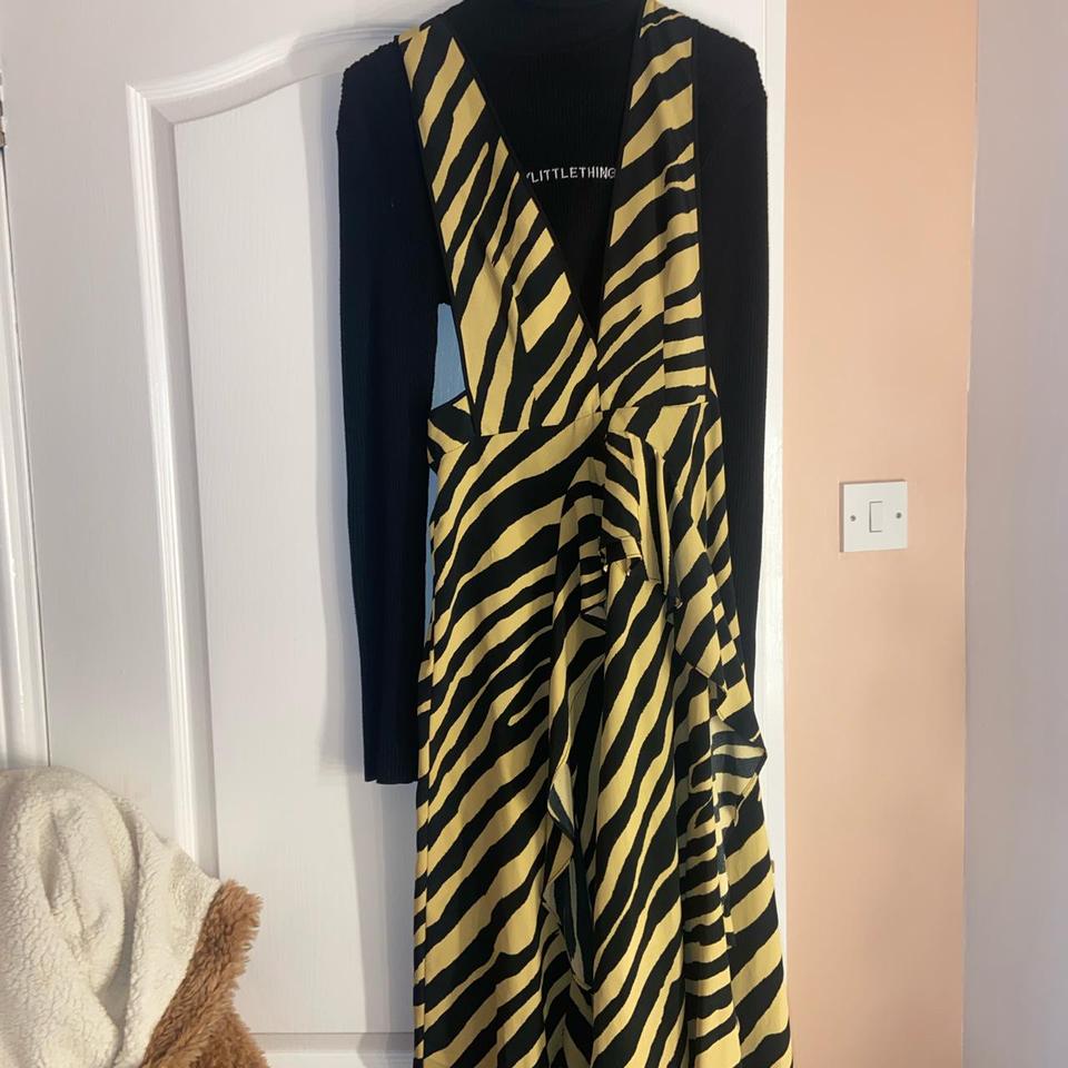 Topshop zebra cheap pinafore dress