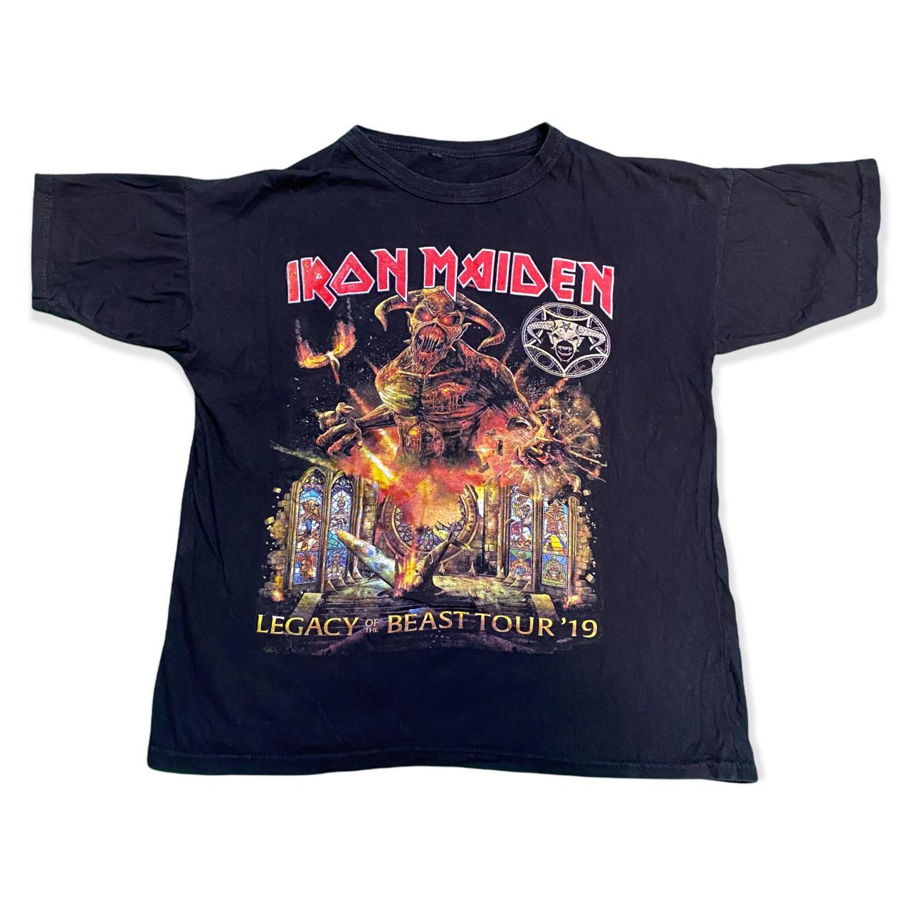 Iron Maiden Bootleg Tee Legacy Of The Beast Tour - Depop