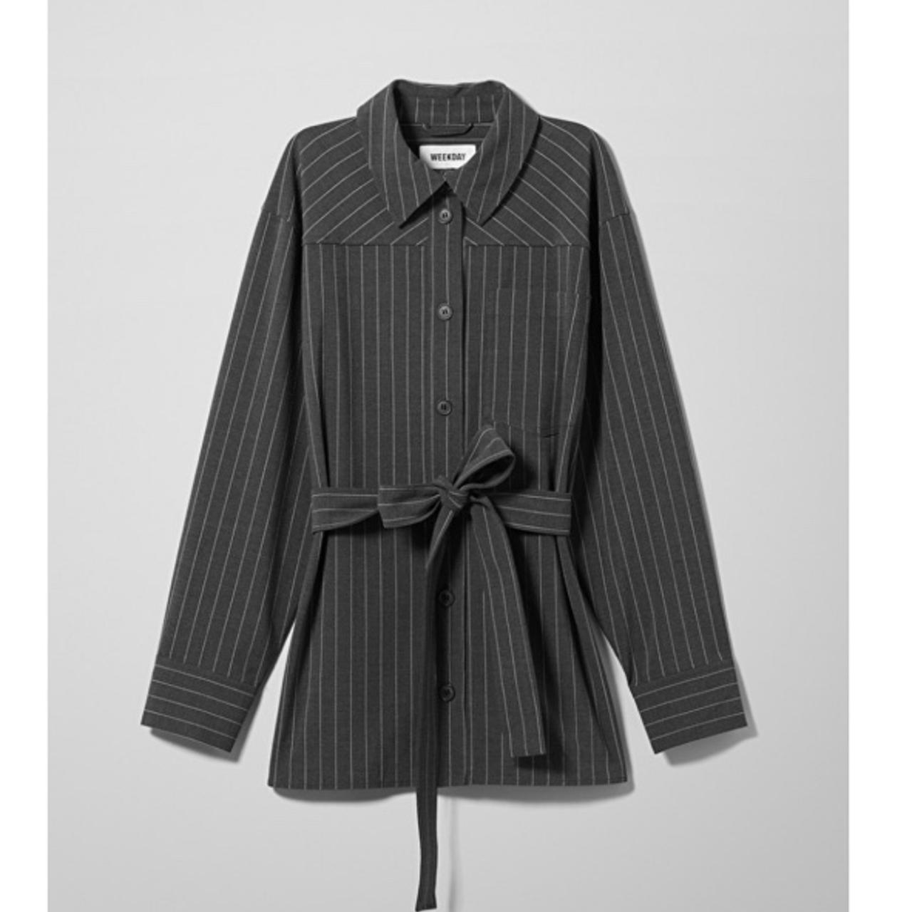 pinstripe overshirt