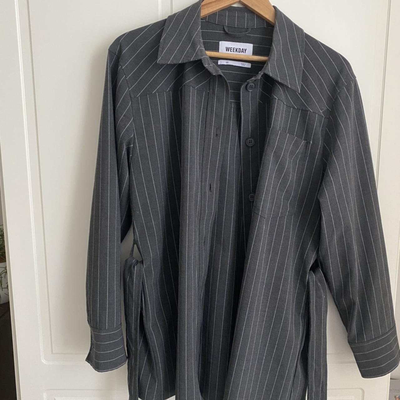 pinstripe overshirt