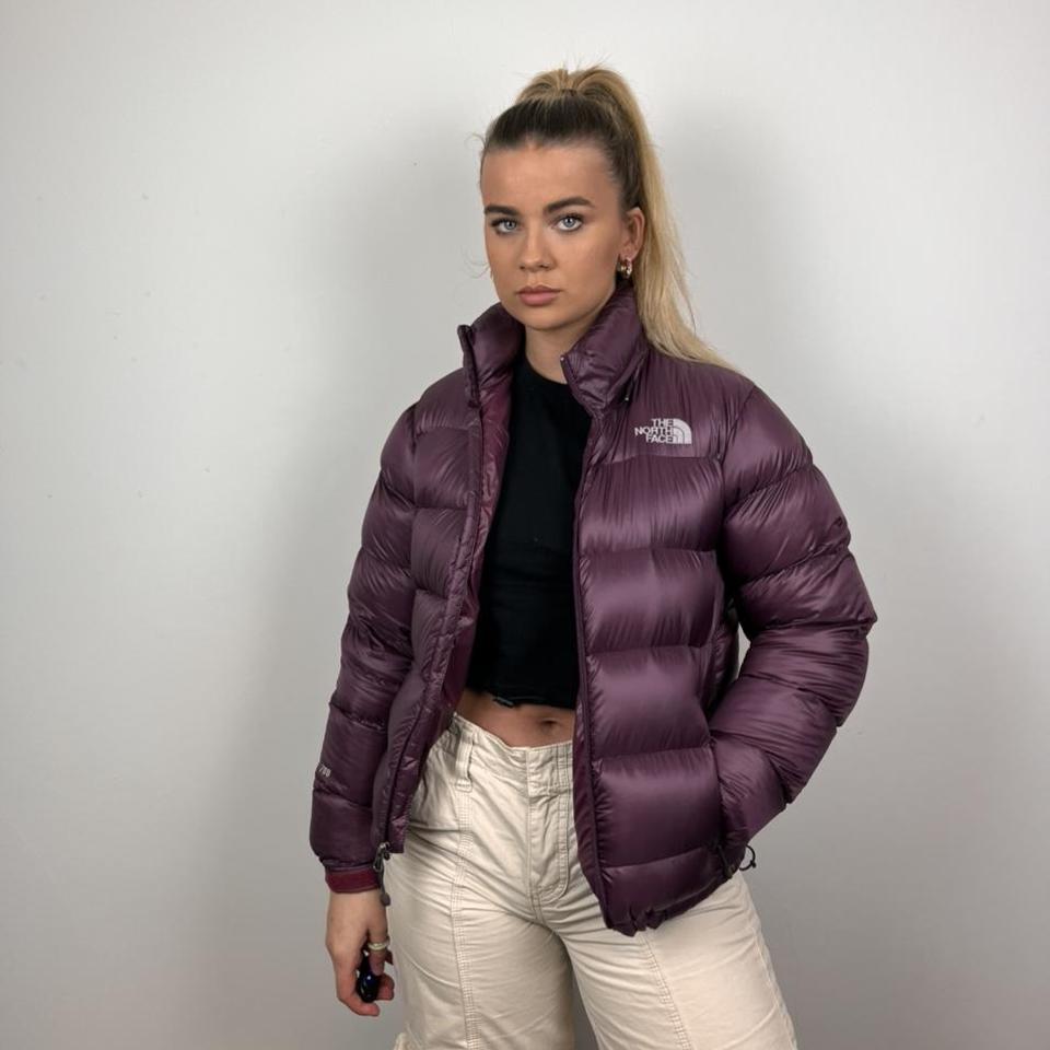 purple north face jacket
