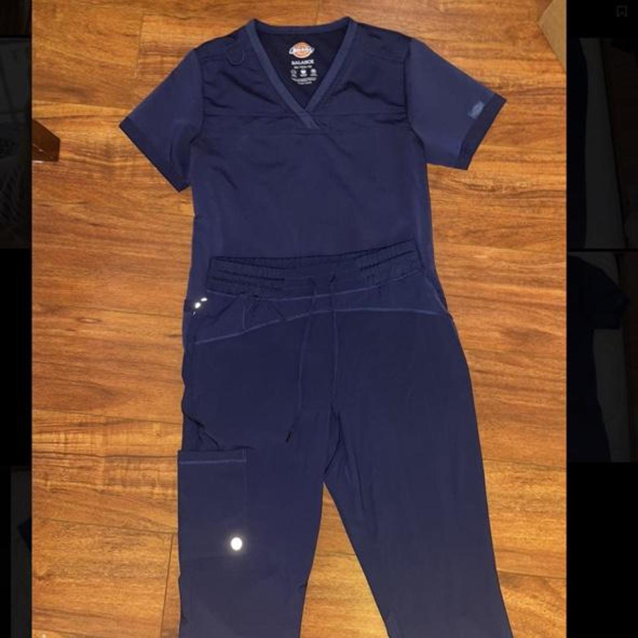 Reflective Navy blue medical jogger scrubs uniform... Depop