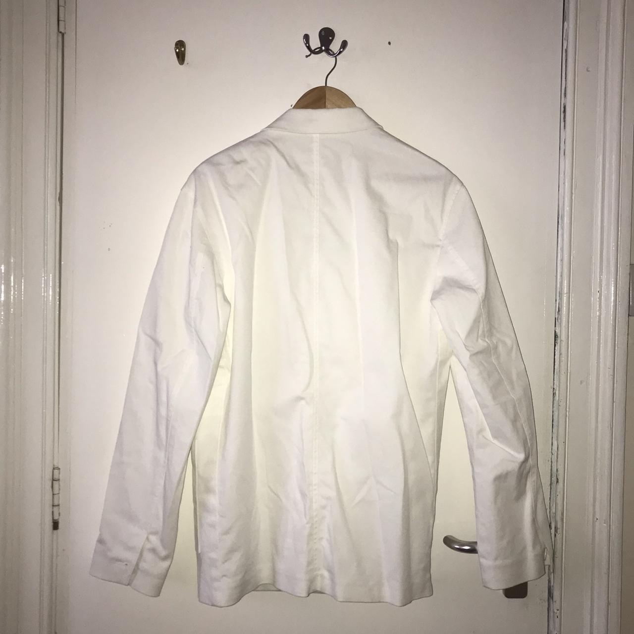 COS white heavy canvas blazer - size M Unisex Open... - Depop