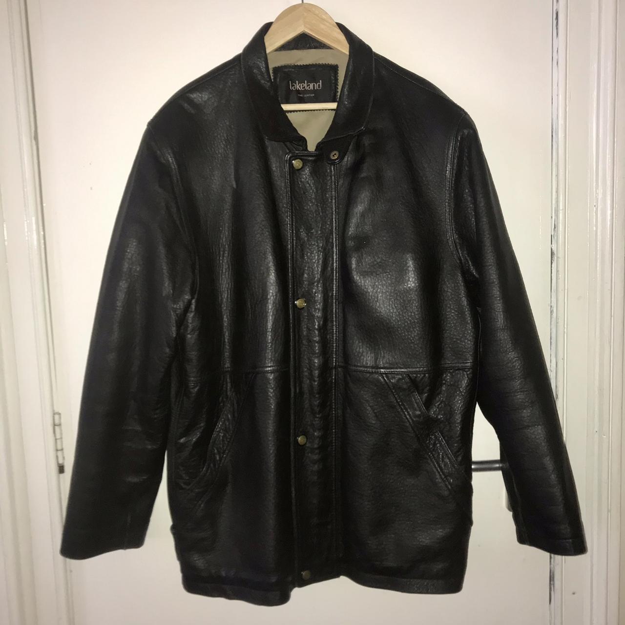 Vintage really heavy leather jacket - size XL So... - Depop